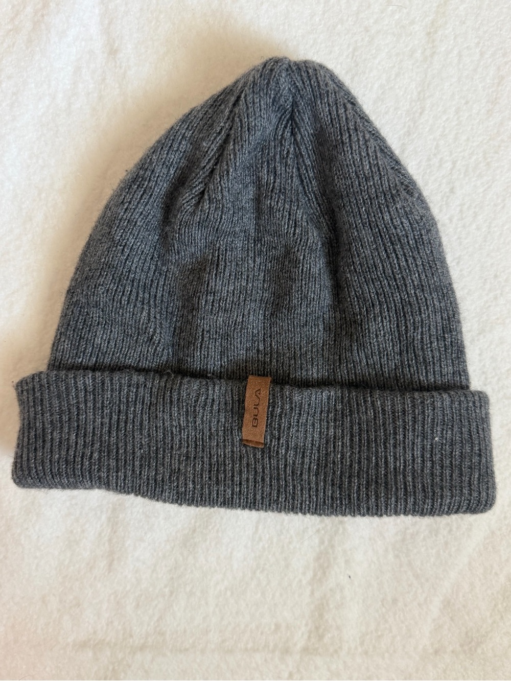 BULA Men's Dark Gray Ribbed Beanie